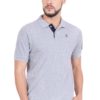 Plain Cotton Grey Polo T shirt for Men