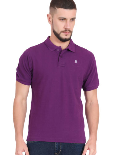 Plain Purple Polo T shirt for Men
